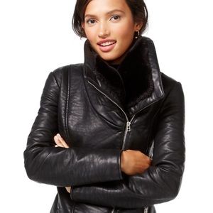 Wildflower Black Moto Faux Leather Jacket